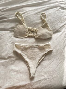 RVCA Textured High Waisted Bikini